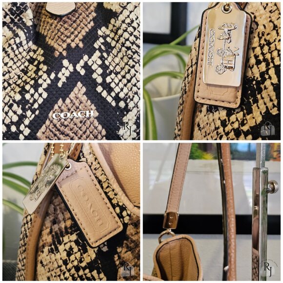 Coach Madison Phoebe Shoulder Bag β Python Snakeskin  #31502 - Picture 8 of 16